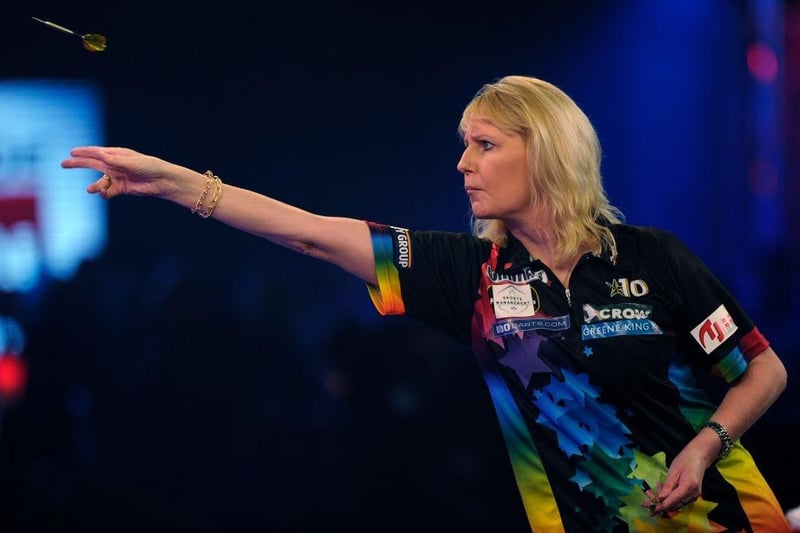 Trina Gulliver MBE is a 10-time Women's World Professional Darts Champion of the British Darts Organisation. Her nickname is Golden Girl and in 2003, she was named as the BBC Midlands Sports Personality of the Year.