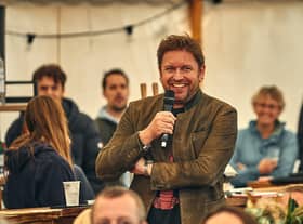 ITV chef James Martin in the VIP tent at another Pub in the Park event. Photo by Will Stanley