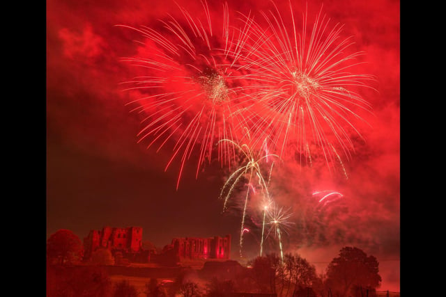 Fireworks with Kenilworth Castle in the background. Photo by Steven Barnett