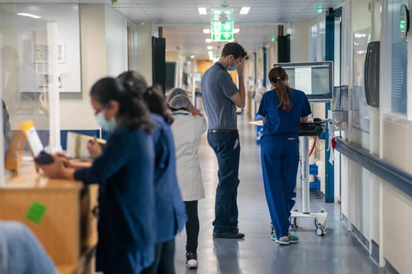 A general view of staff on a NHS hospital ward at Ealing Hospital in London. Picture date: Wednesday January 18, 2023.