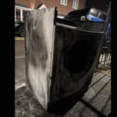 The tumble dryer that caught fire in Kenilworth. Photo supplied