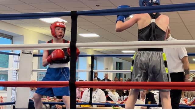 Max McCracken on his way to a unanimous decision in Cleary's home show