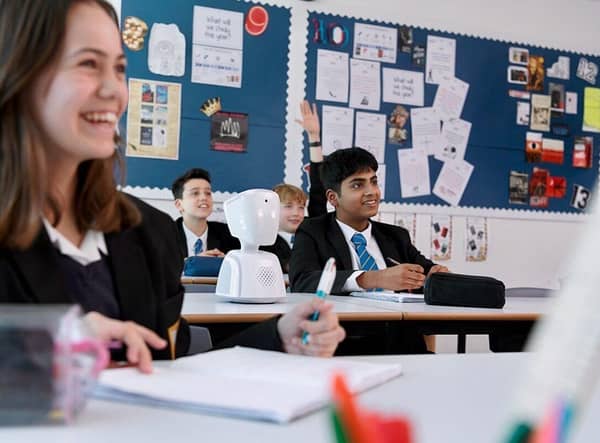 An AV1 robot in a lesson. Picture supplied.