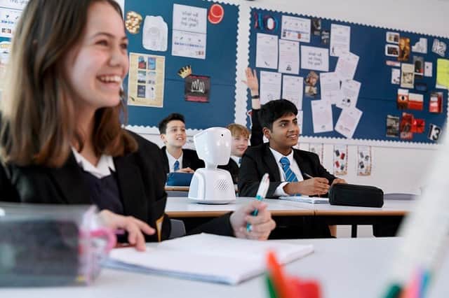 An AV1 robot in a lesson. Picture supplied.