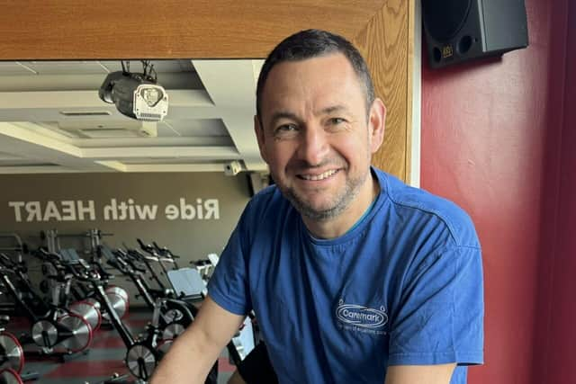 Barney Davis prepares for Spinathon fundraiser