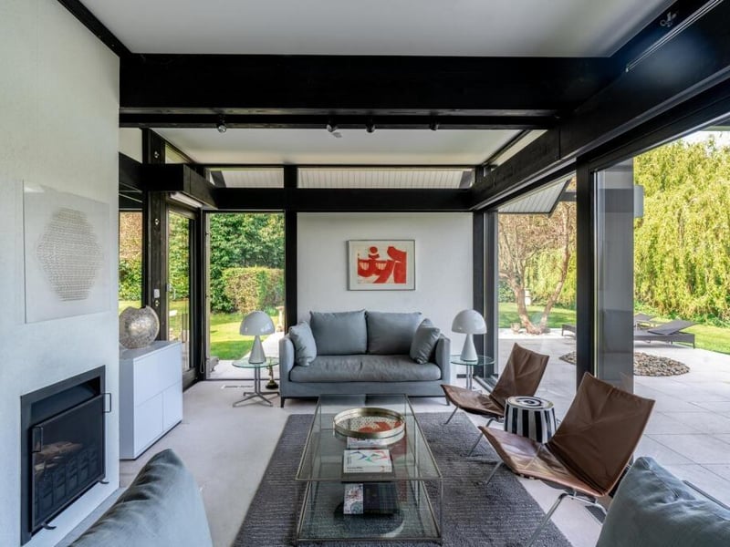 The living room.