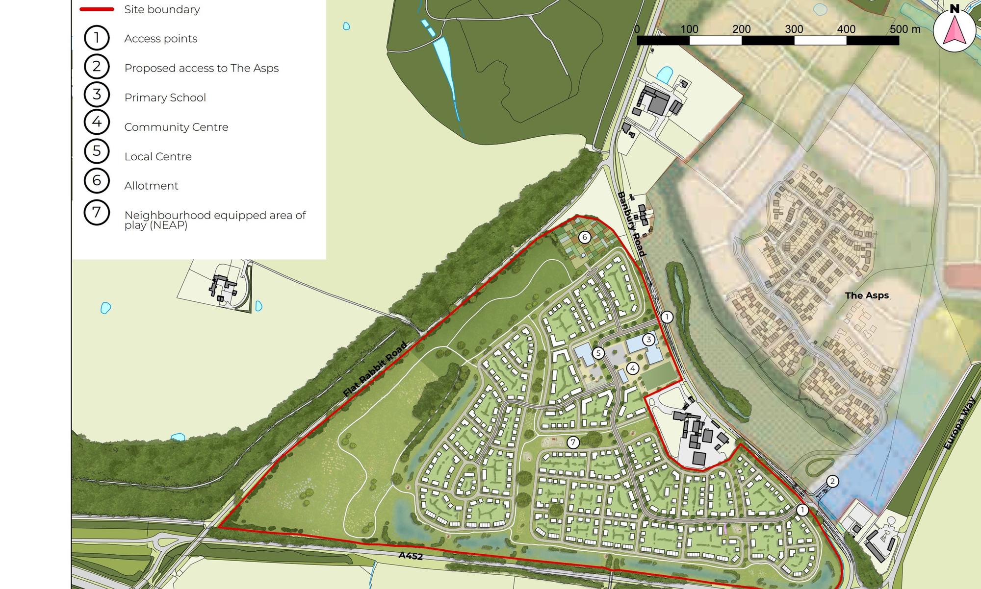 Plans revealed for up to 750 new homes, primary school and community ...