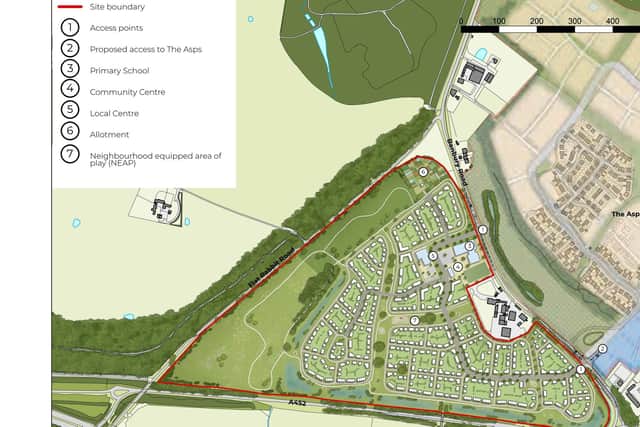 Plans revealed for up to 750 new homes, primary school and community ...
