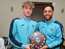 Caine Elliott picked up the players' player of the year award as well as three other prizes at Rugby Town's presentation evening. Picture by Martin Pulley