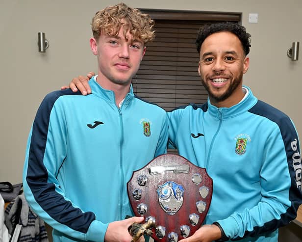 Caine Elliott picked up the players' player of the year award as well as three other prizes at Rugby Town's presentation evening. Picture by Martin Pulley