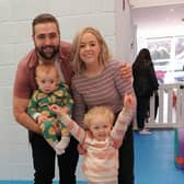 Lochlan with his mum Amber, dad Sam and his sister Ada. Picture supplied.