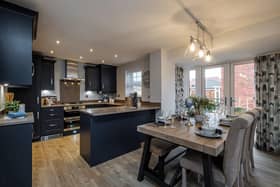 B&DWM - 034 - A kitchen and dining area in a typical David Wilson Home in Warwickshire