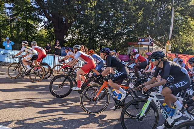 The Women's Cycling Road Race in Warwick for the Birmingham Commonwealth Games 2022.
