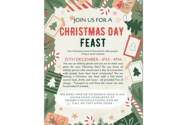 A business based in Warwick is hosting a ‘Christmas feast’ for elderly residents to help tackle isolation. Photo supplied