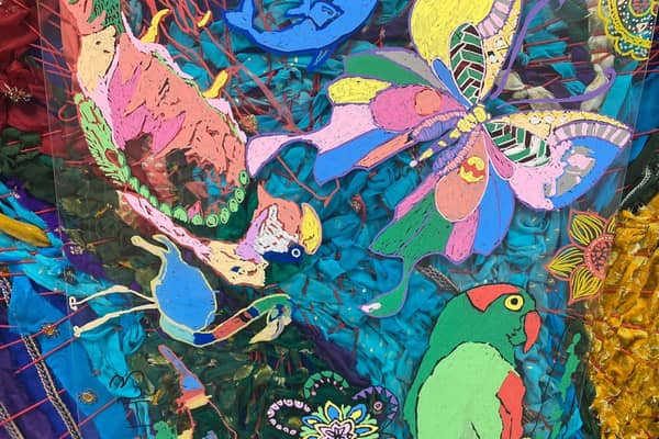 Artwork created by refugees in Warwickshire is currently on display.