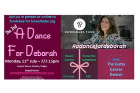 A fundraising dance event will be taking part in Rugby, in memory of Bowel Cancer warrior Dame Deborah James who sadly passed away in June.