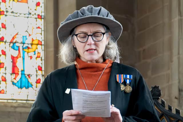 The Lord Leycester’s first female Master, Dr Heidi Meyer, speaking at the ceremony. Photo by Owen Thompson Photography.