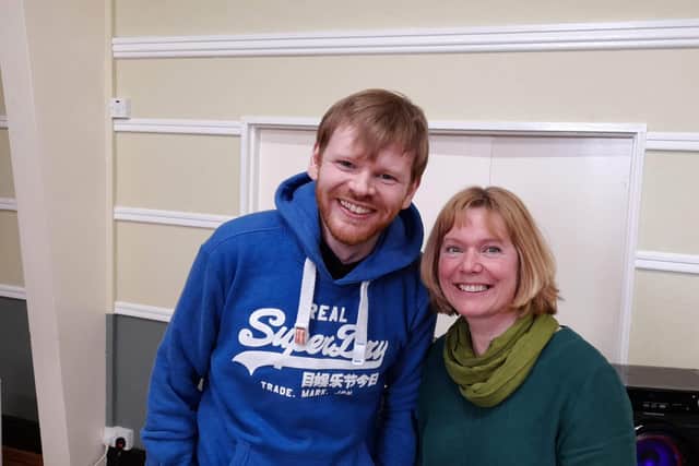 Stoneleigh Ladies Choir's new musical director, Seb Farrall and the choir's out-going musical director Karen Whyte. Photo supplied