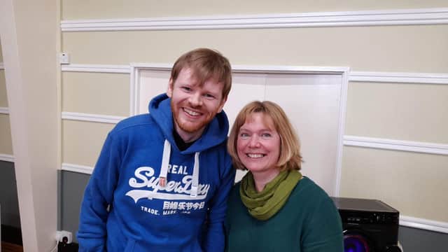 Stoneleigh Ladies Choir's new musical director, Seb Farrall and the choir's out-going musical director Karen Whyte. Photo supplied