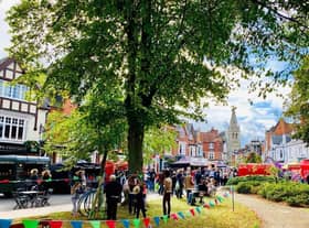 A library picture of a precious food festival in Rugby.