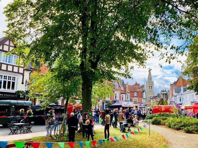 A library picture of a precious food festival in Rugby.