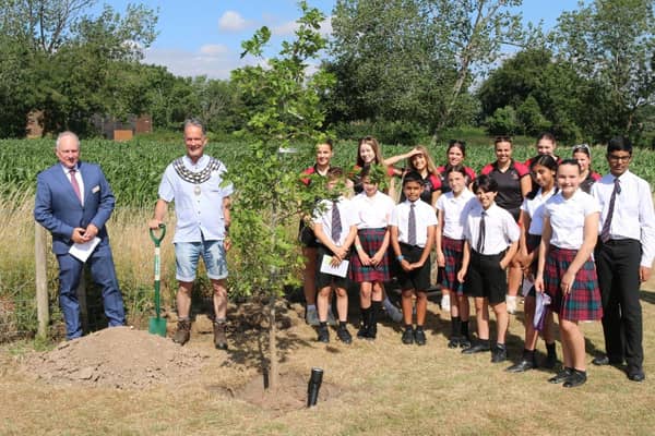 Oak Tree Planted On Crackley Hall School's Sports Field