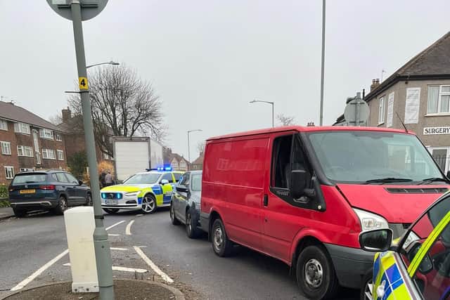 Driver of stolen van rams police car during chase on the edge of the ...