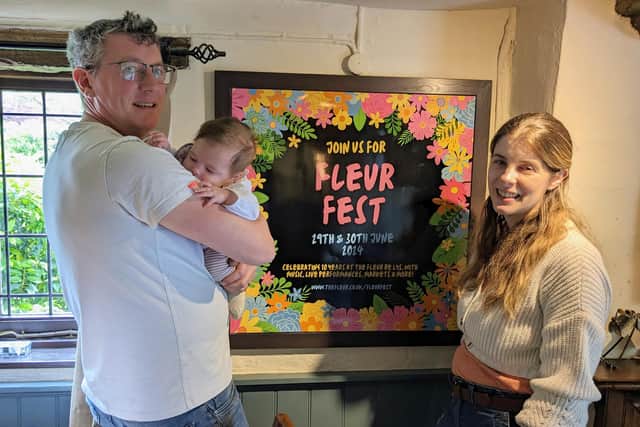 Nick and Emma Woodhouse and their daughter. Photo supplied