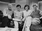 The presenters of 'Breakfast Time', first national breakfast television programme, UK, August 19, 1983; including Frank Bough (far left) (photo: Getty Images)