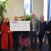 Rainsbrook Crematorium's Edward Beynon, Cllr Noreen New, Cllr Jo Gilford, Arden Angels Nickie Brightwell and Amanda Barden, the Mayor of Rugby, Cllr Simon Ward, Cllr Claire Edwards and Lorraine Marley, Rugby Borough Council's bereavement services manager.