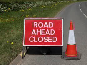Road Closed signs. Tuesday May 12th 2020