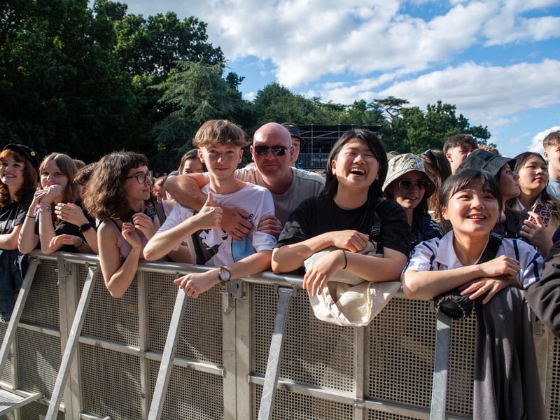 Music fans watching acts perform at Warwick Castle on Sunday, July 21. Photo by David Jackson.