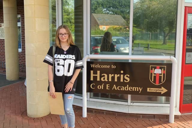 Scarlett Neale, year ten at Harris c of e academy received a Grade 7 in business studies.
