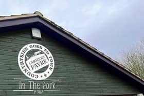 The sign for Farmers Fayre in the Park at the café at Ryton Pools Country Park. Picture supplied.