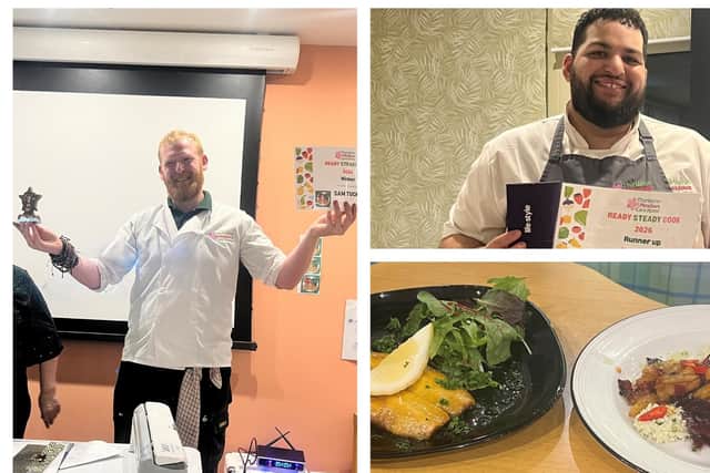 Rsidents gathered to watch Sam Tuckey (left) and Cory Bailey go head‑to‑head in a timed cook‑off competition packed with surprises.