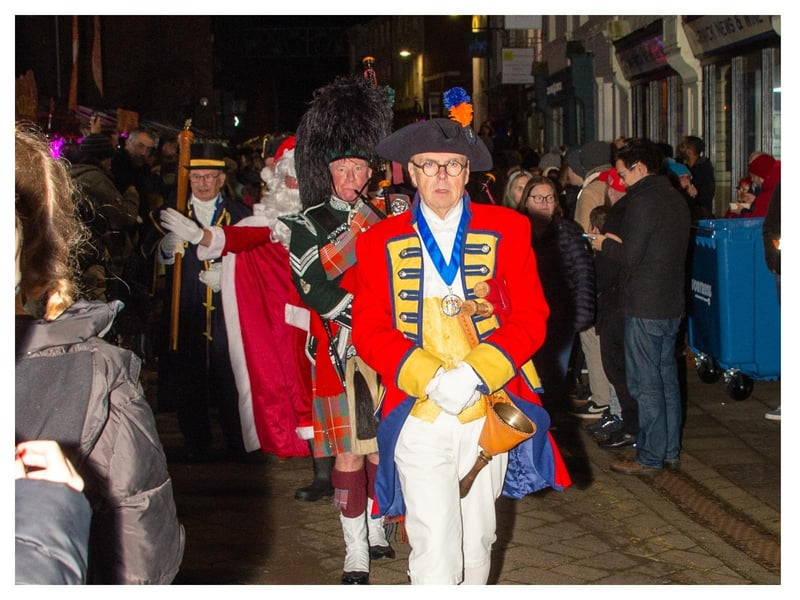 The procession with Town Crier Michael Reddy.
