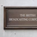 General view of the sign outside the BBC's 'Broadcasting House' in Portland Place, central London.