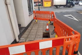 The hole in Tavistock Street was fenced off shortly after it was reported last month.