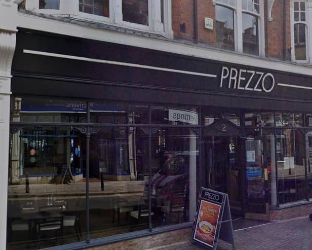 Prezzo in Regent Street, Rugby. Photo: Google Street View.