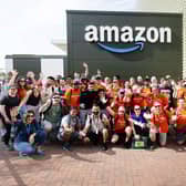 53 Amazon employees took part in the walk, starting from the Amazon fulfilment centre in Rugby and ending at Amazon in Daventry