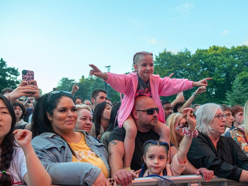 Music fans watching acts perform at Warwick Castle on Sunday, July 21. Photo by David Jackson.