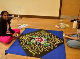Art at the Benn Hall on Sunday.