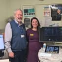 Willy Goldschmidt, President of The Friends, Kara Maitra, UHCW Deputy Chief Strategy and Transformation Officer and Doug Jones, Chair of The Friends.
