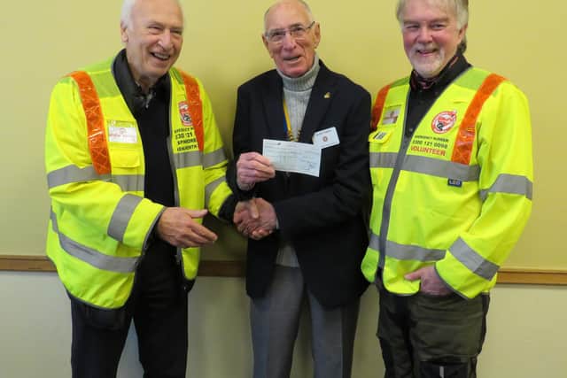 Alan Brickwood, Warwick Rotary President Keith Talbot, and Martin Williams. Photo supplied
