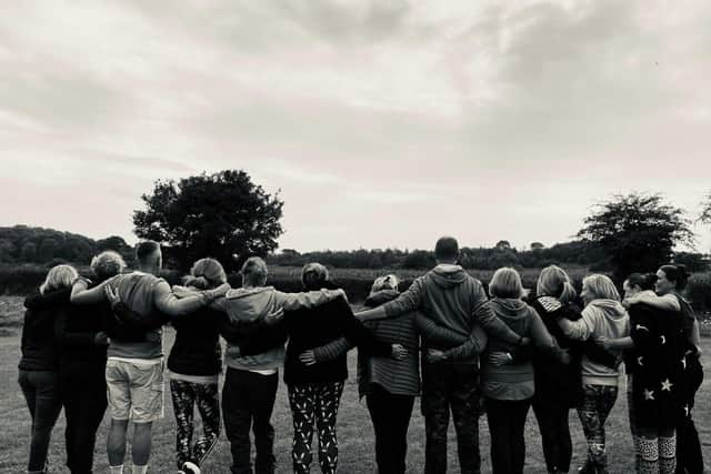 Attendees at a Blue Light Wellbeing retreat in nature