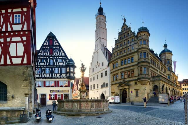 The Town Hall of Rothenburg in the market square