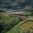 Full steam ahead ... historic locomotive Tangmere hauls the Northern Belle over the Settle-Carlisle line