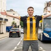 Callum Stewart was brought up in Leamington and proudly played for his home-town club. Photo: Leamington FC.