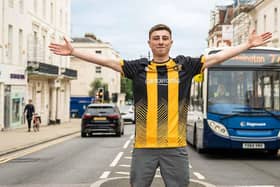Callum Stewart was brought up in Leamington and proudly played for his home-town club. Photo: Leamington FC.