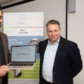 Jaspal Sohal from the Growth Canvas (left) with Craig Humphrey from the CW Growth Hub